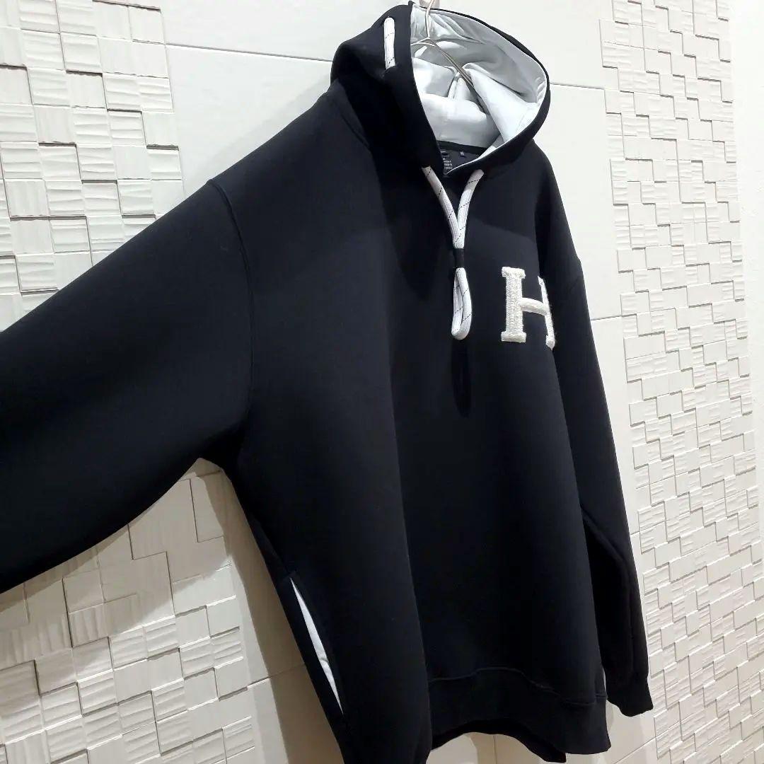 D/HIM H刺繍ダンボールニットパーカー