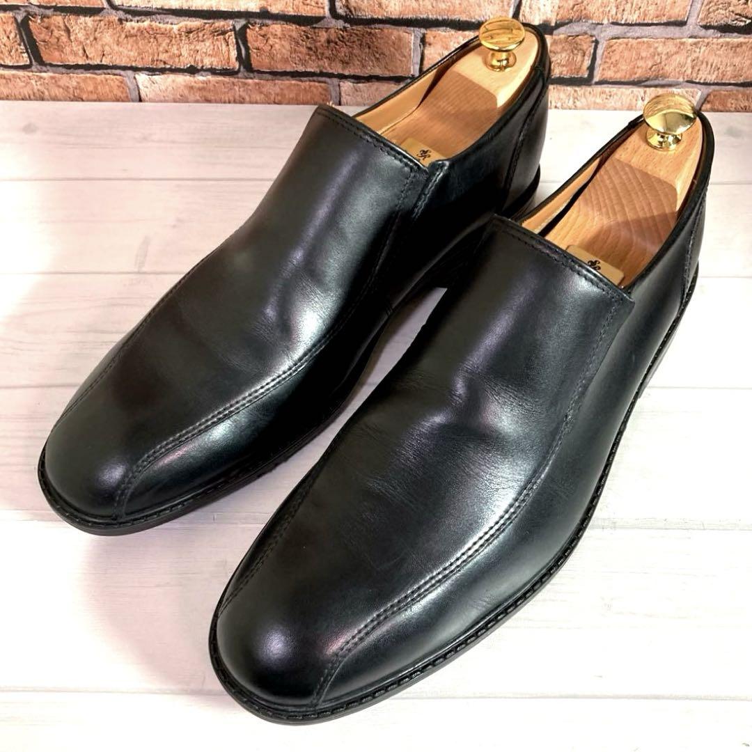 極美品■クラークス■ビジネスシューズ✨レザースリッポン ウォータープルーフ/防水