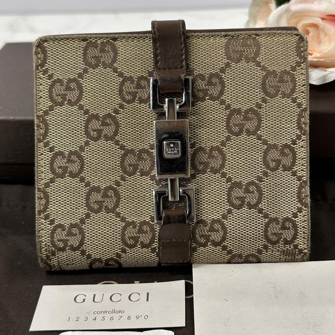 【人気商品！】 新品同様‼️ グッチ GUCCI 財布 二つ折り 折り財布 GGキャンバス 小物