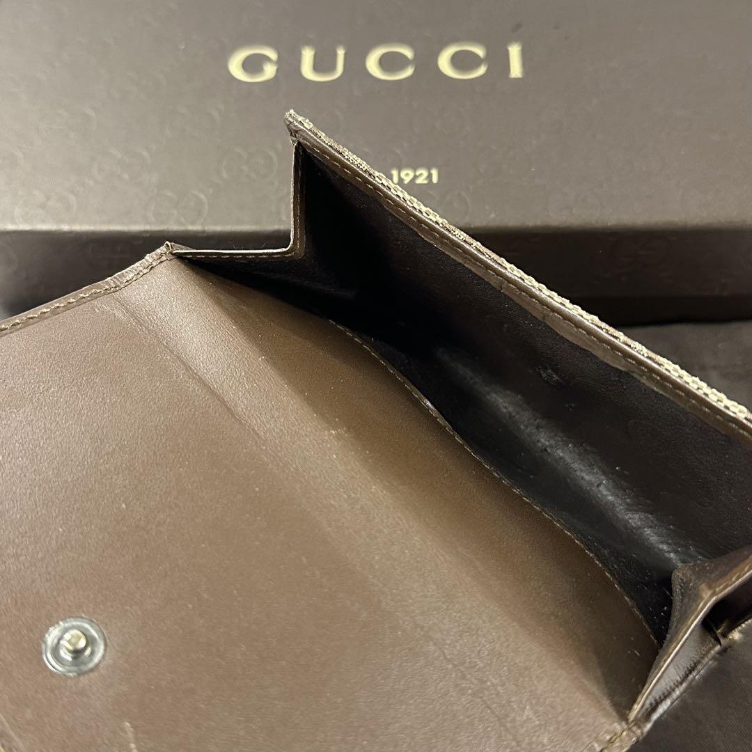 新品同様‼️ グッチ GUCCI 財布 二つ折り 折り財布 GGキャンバス
