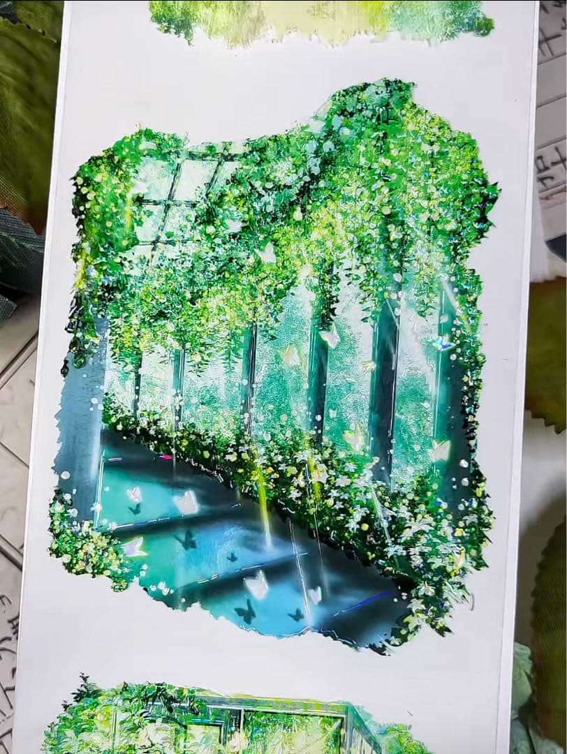 巻貝殻光マスキングテープ森林