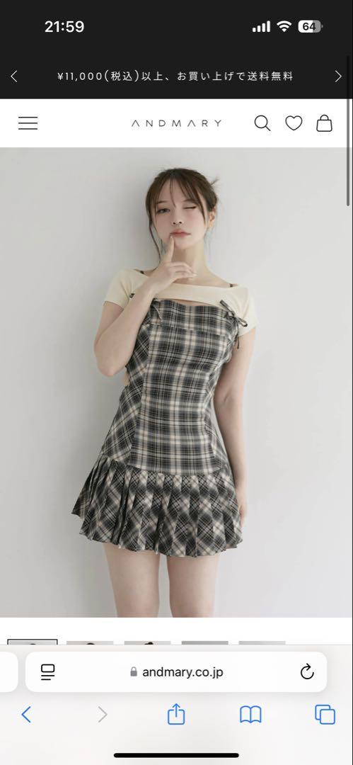Karen check mini dress ANDMARY BE Mサイズ