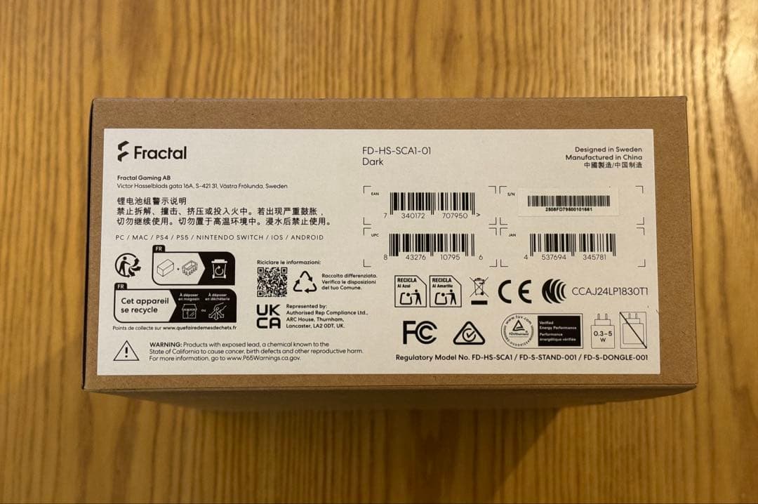 Fractal Design Scape Dark ヘッドセット