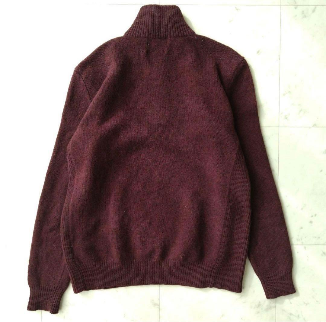 バーガンディ ジップアップ セーター バーガンディ ジップアップ セーター