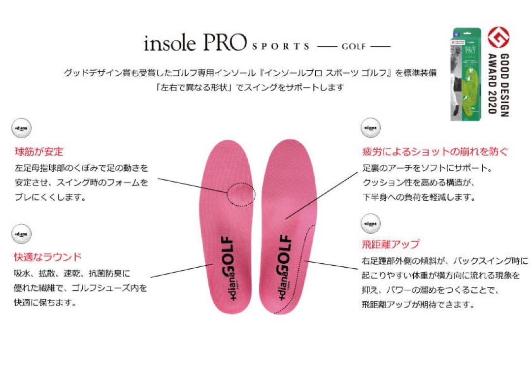 dianaGOLF ビジュー付きゴルフスニーカー 黒