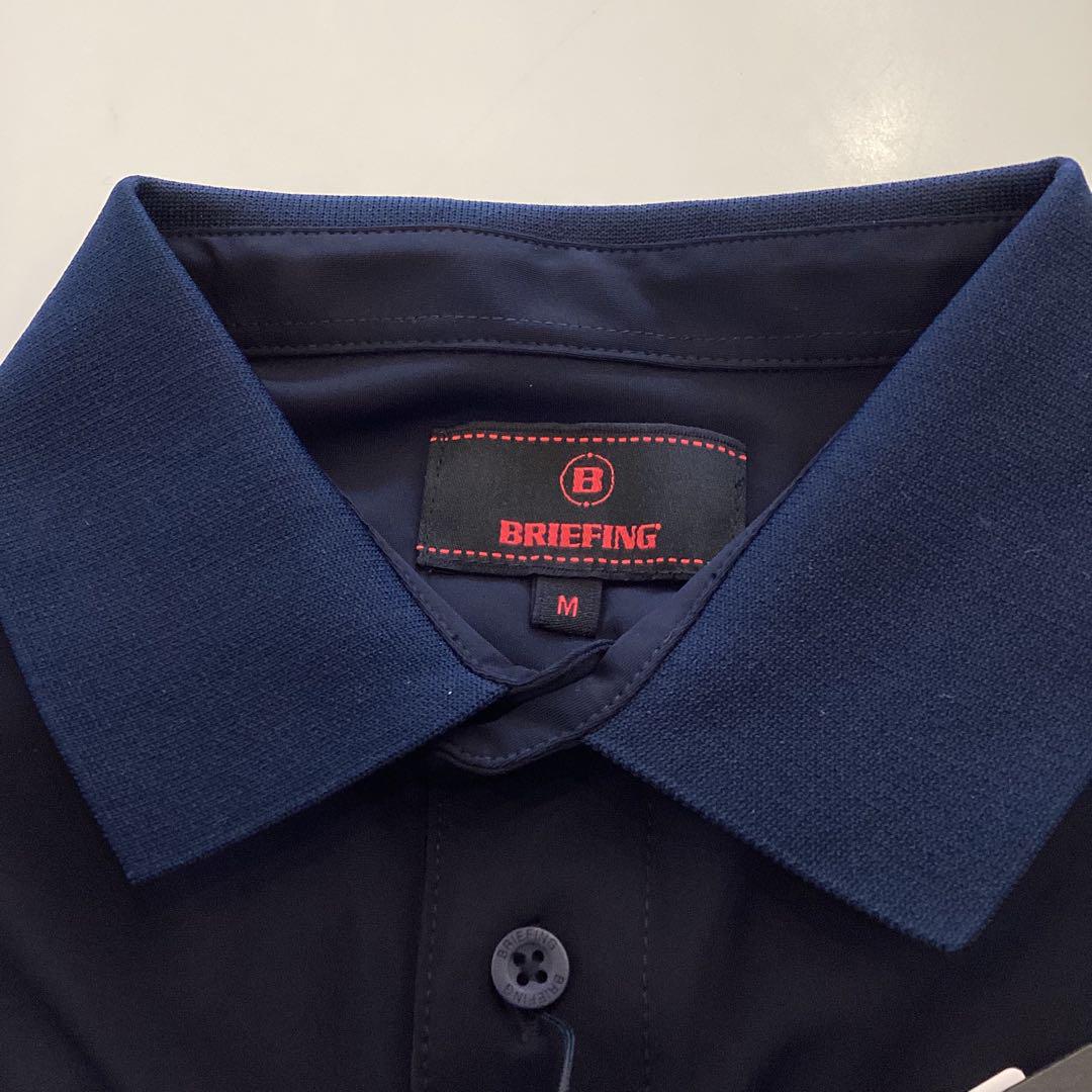 新品　BRIEFING MENS LOGO BACK RIB POLO ネイビー 新品 BRIEFING MENS LOGO BACK RIB POLO ネイビー