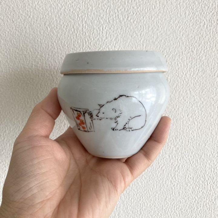 工房あめつち 蓋物 工房あめつち 色絵 蓋付酒器