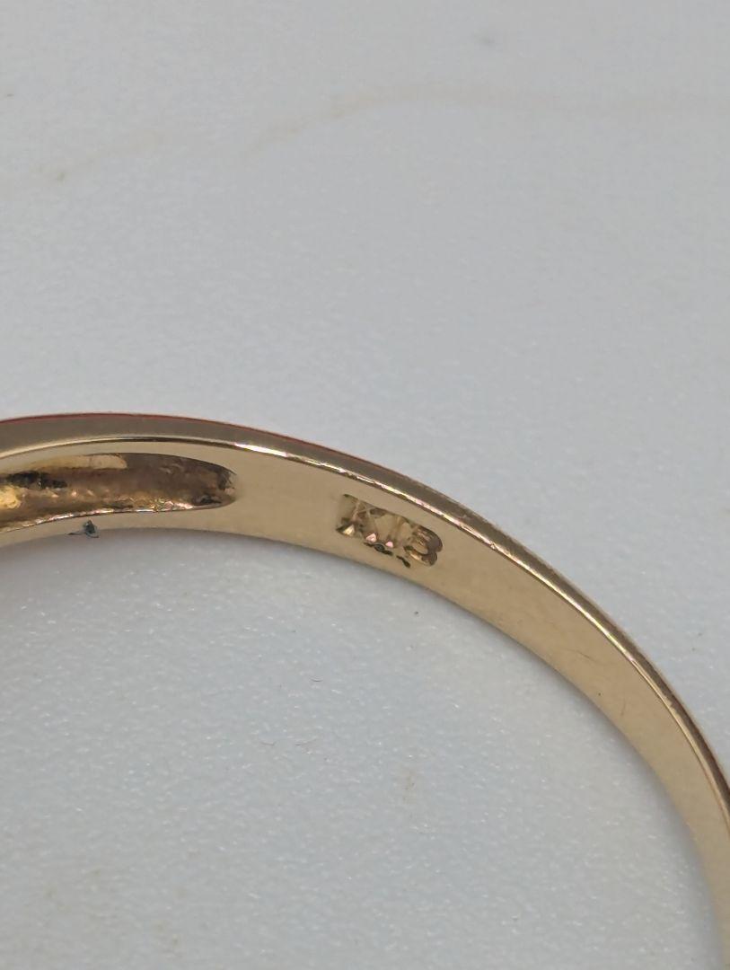 K18 指輪　刻印あり　18金　花柄　ゴールド　10号