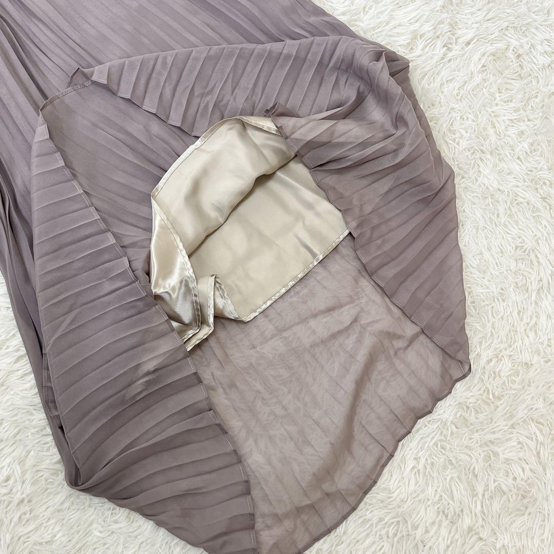 【未使用タグ付き✨】レースビスチェ×ボトルネックプリーツ結婚式ワンピースドレス