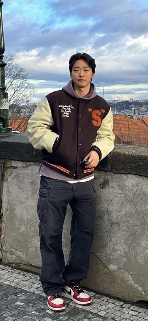 stussy 2003AW 1000着限定 1000着限定 stussy 2003AW varsity jacket ナンバリング入り XL