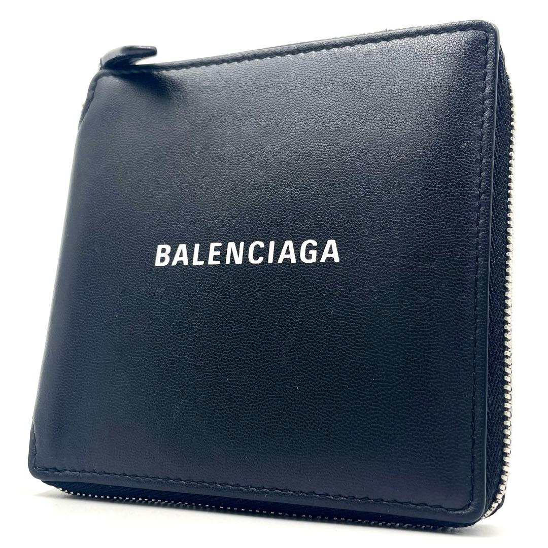 バレンシアガ エブリデイ ラウンドジッピー 二つ折り財布 ブラックBALENCIAGA
