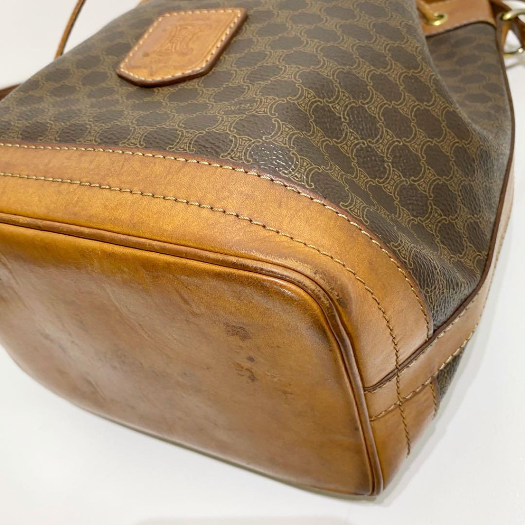 大人気即納 vintage マカダム 巾着 ショルダーバッグ AJyV7-m52979609711 CELINE セリーヌ 大得価低価