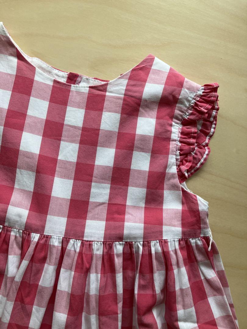 8Y Amaia kids ② ピンク ギンガムチェックワンピース amaia