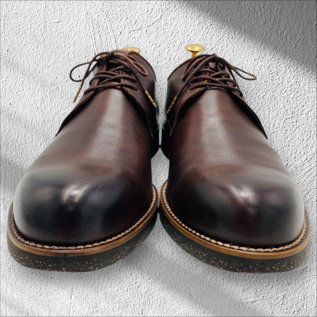 【美品】PADRONE DERBY PLAIN TOE WATER PROOF