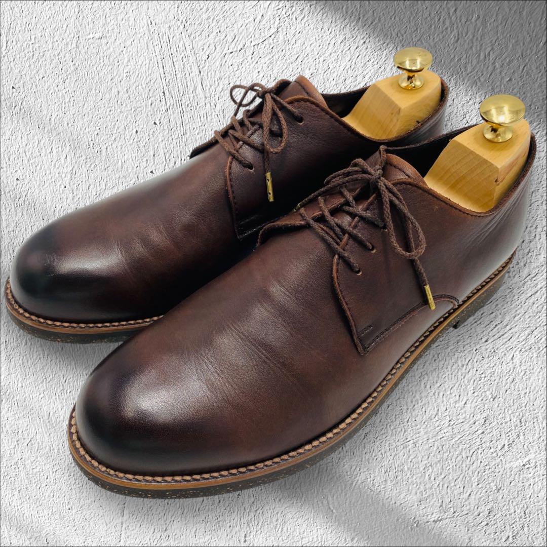 【美品】PADRONE DERBY PLAIN TOE WATER PROOF