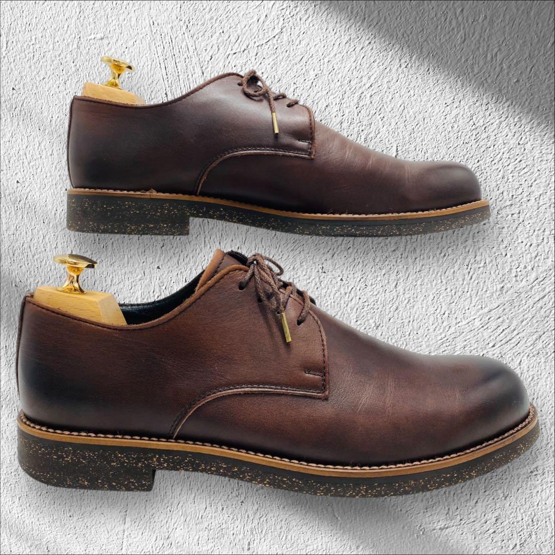 【美品】PADRONE DERBY PLAIN TOE WATER PROOF