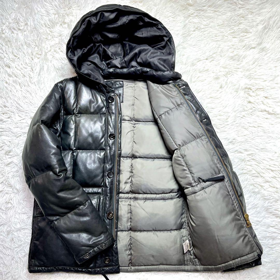 STUSSY ステューシー レザー ダウンジャケット L 限定コラボ STUSSY ステューシー レザー ダウンジャケット L 限定コラボ