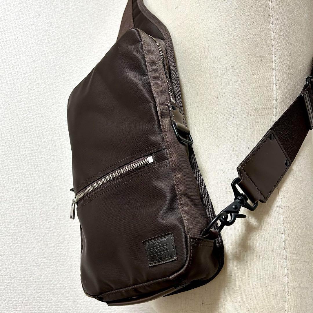 絶版カラー PORTER ポーター スリングバッグ LIFT リフト ブラウン