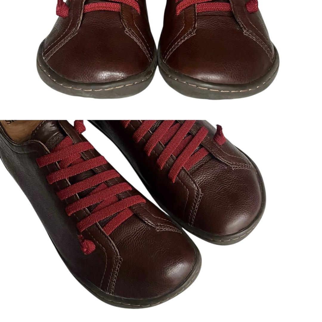 【極美品】CAMPER (39) ペウカミ レザー スニーカー 革靴 ブラウン