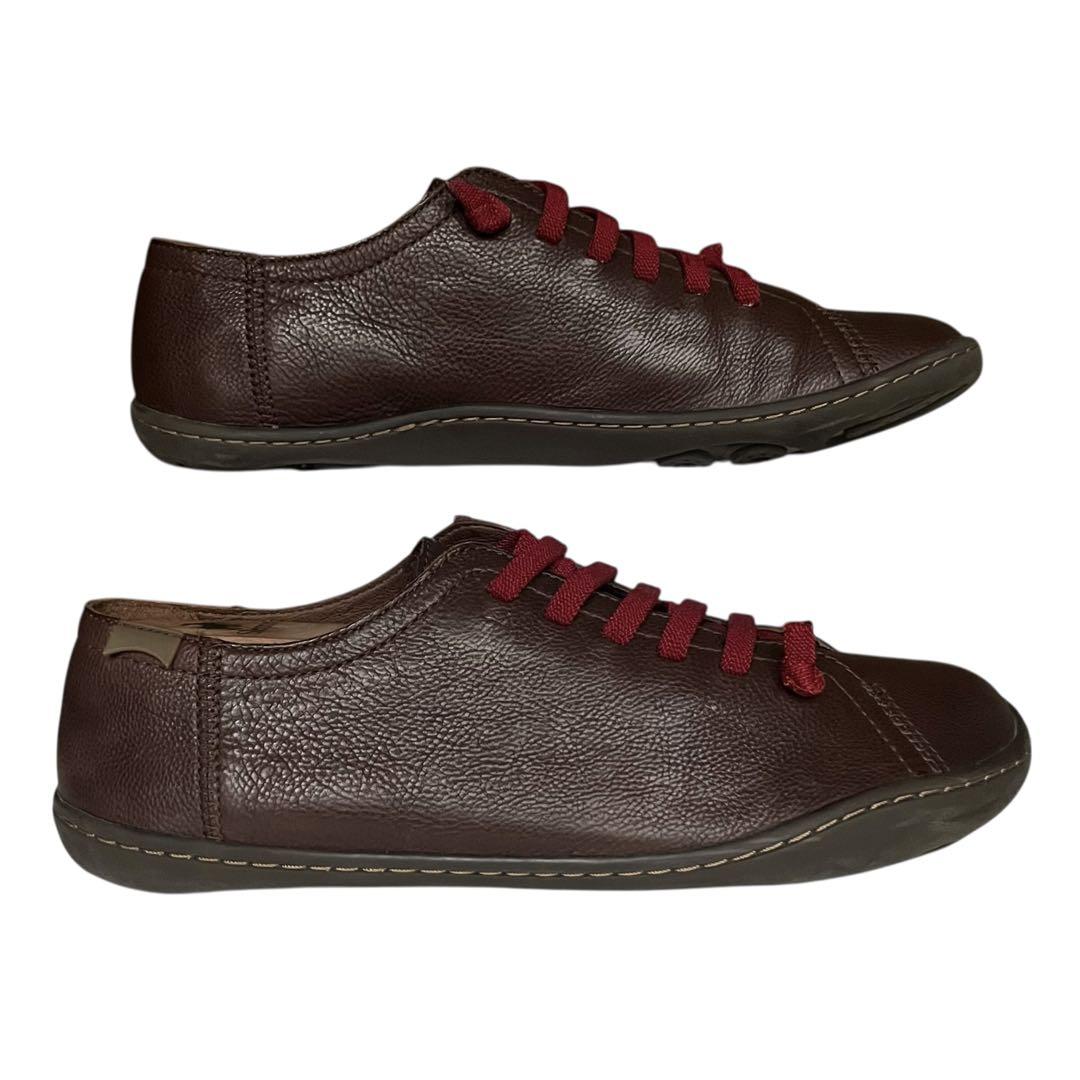 【極美品】CAMPER (39) ペウカミ レザー スニーカー 革靴 ブラウン