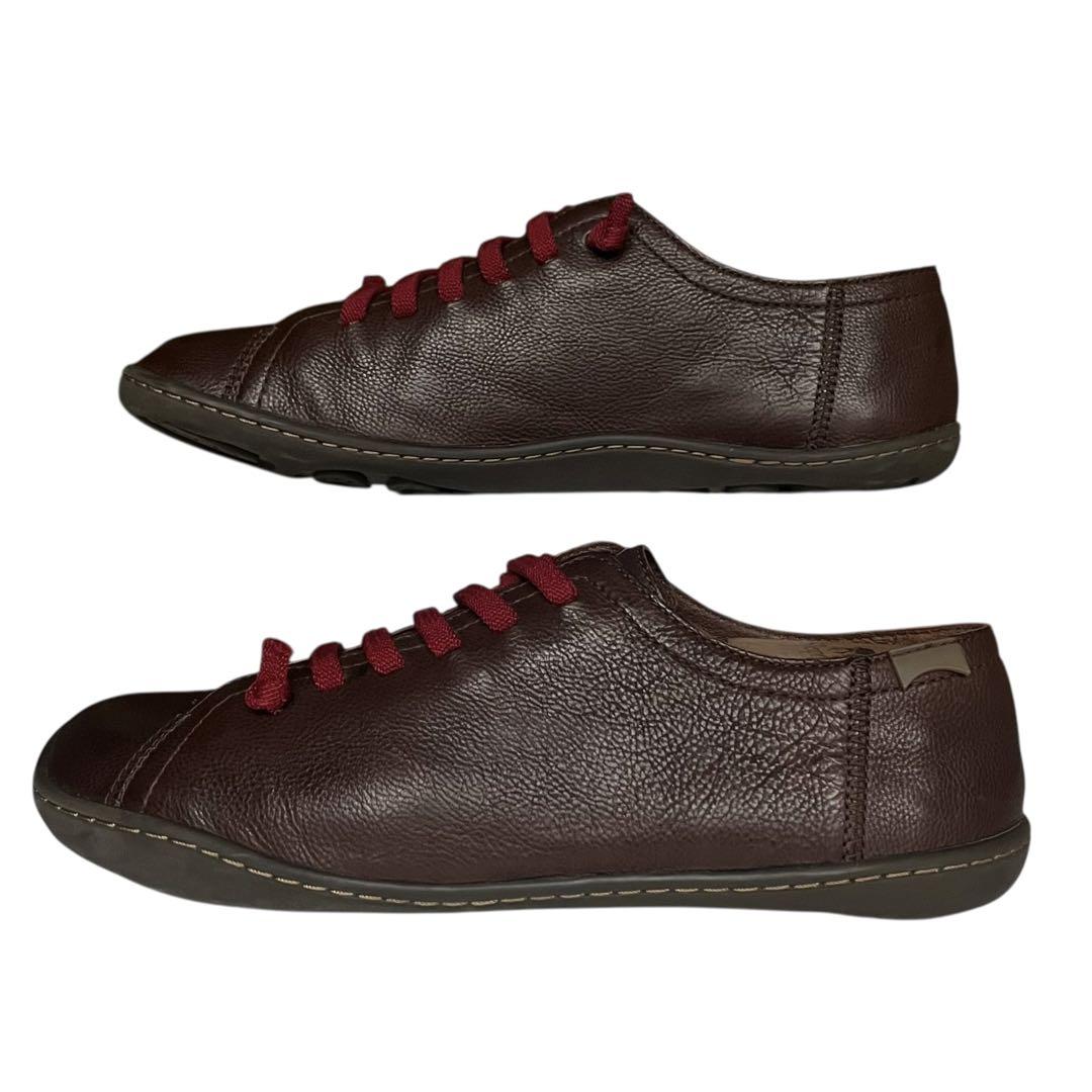 【極美品】CAMPER (39) ペウカミ レザー スニーカー 革靴 ブラウン