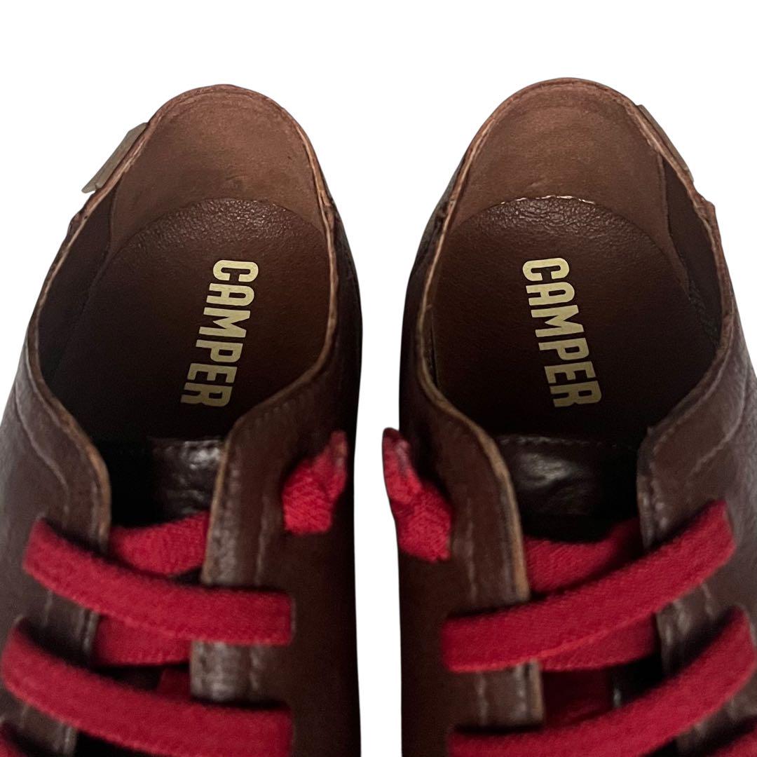 【極美品】CAMPER (39) ペウカミ レザー スニーカー 革靴 ブラウン