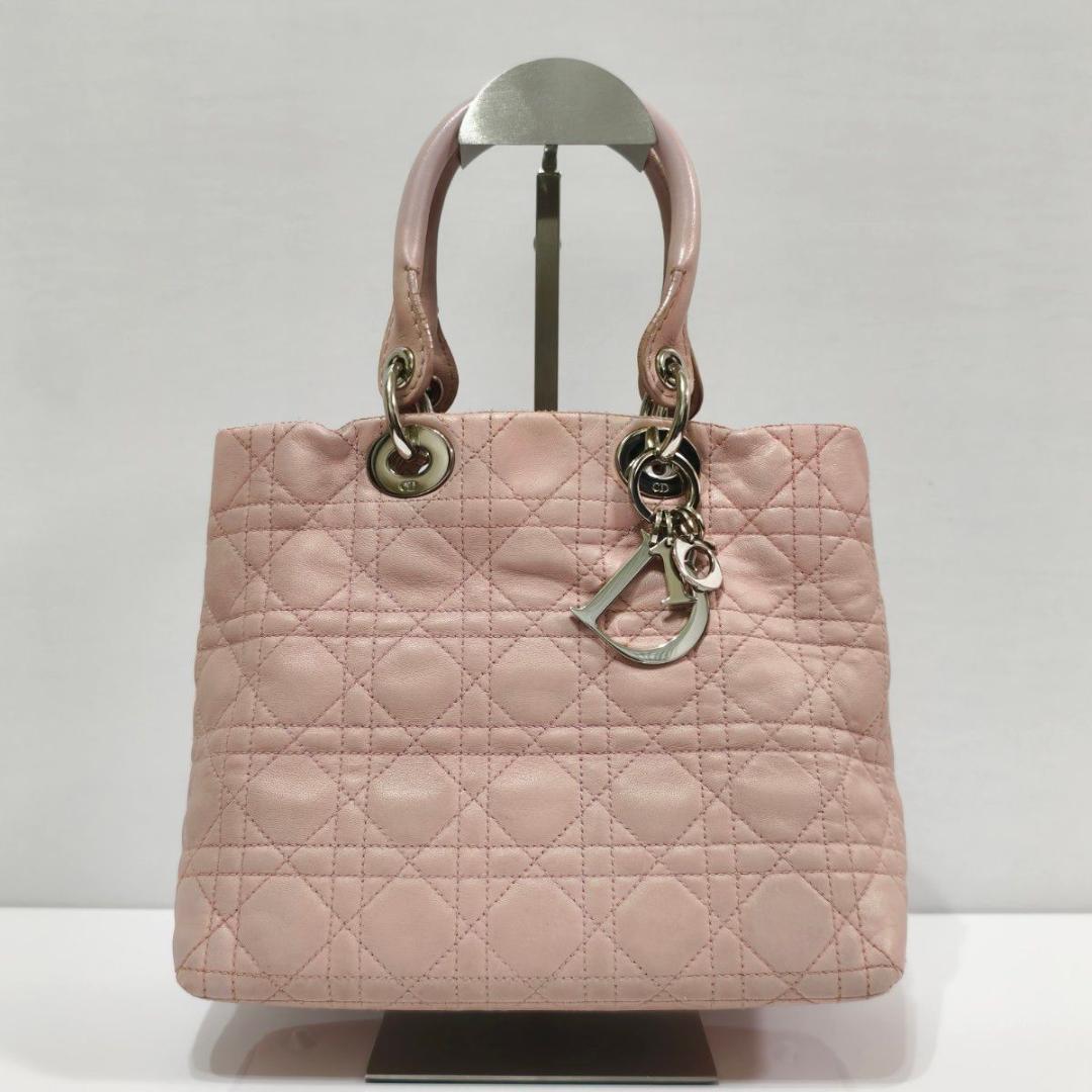 Dior ディオール レディディオール カナージュ ハンドバッグ ピンク Dior ディオール レディディオール カナージュ ハンドバッグ ピンク