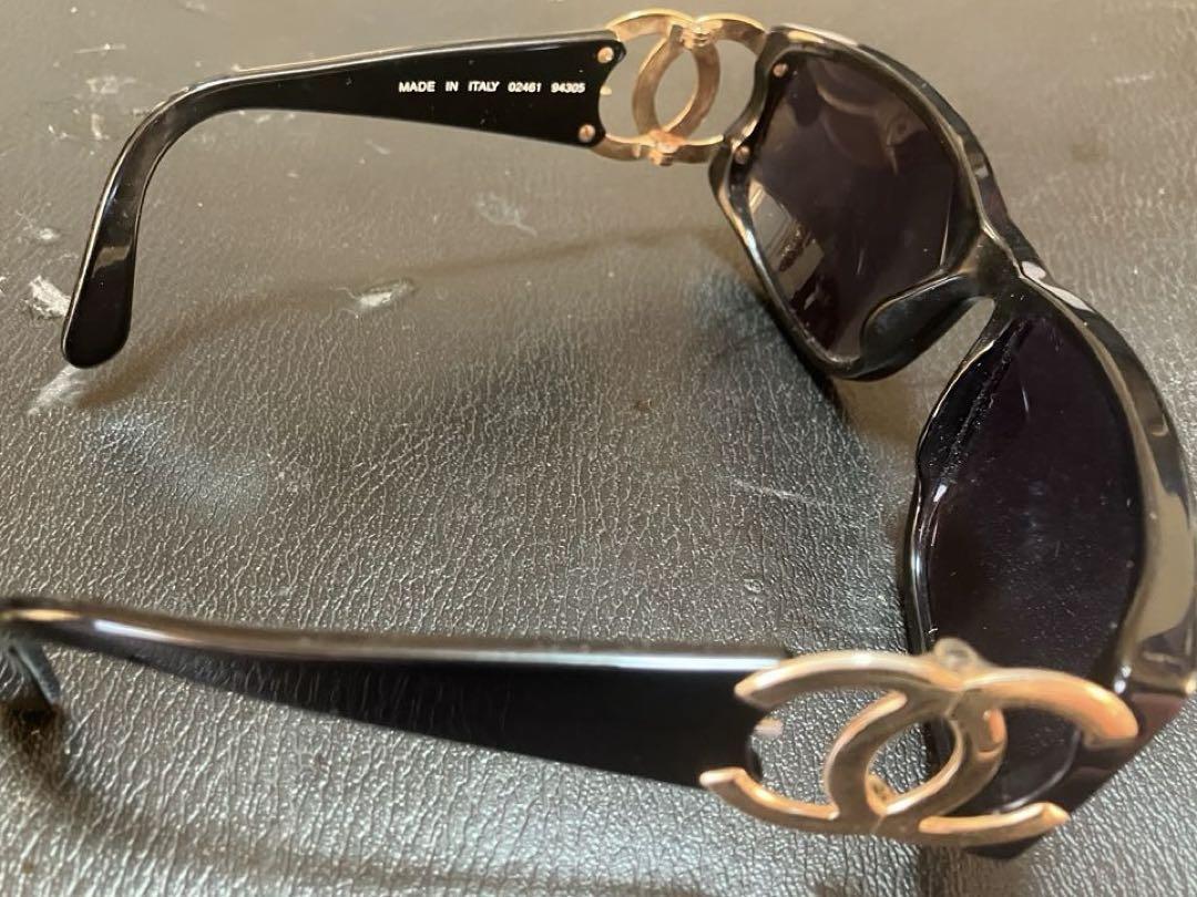 Chanel サングラス ブラックゴールド