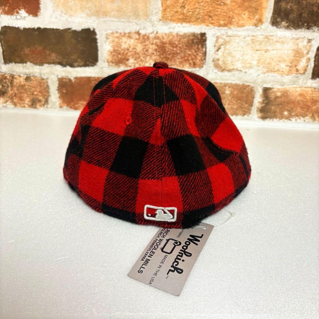 新品 NEWERA WOOLRICH バッファローチェック 赤×黒 キャップ L 新品 NEWERA WOOLRICH バッファローチェック 赤×黒 キャップ L