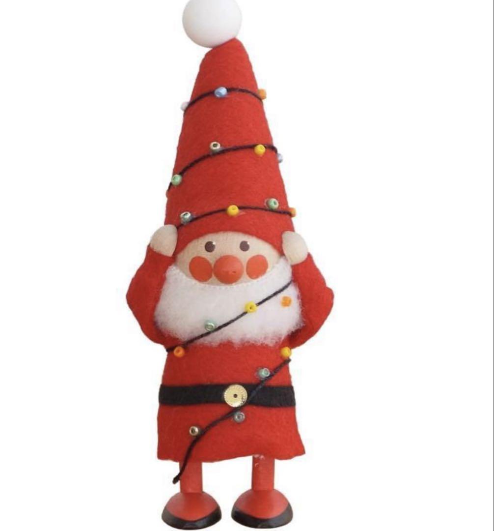 ノルディカ ニッセ クリスマス 木製人形 (電飾にからまるサンタ(赤))