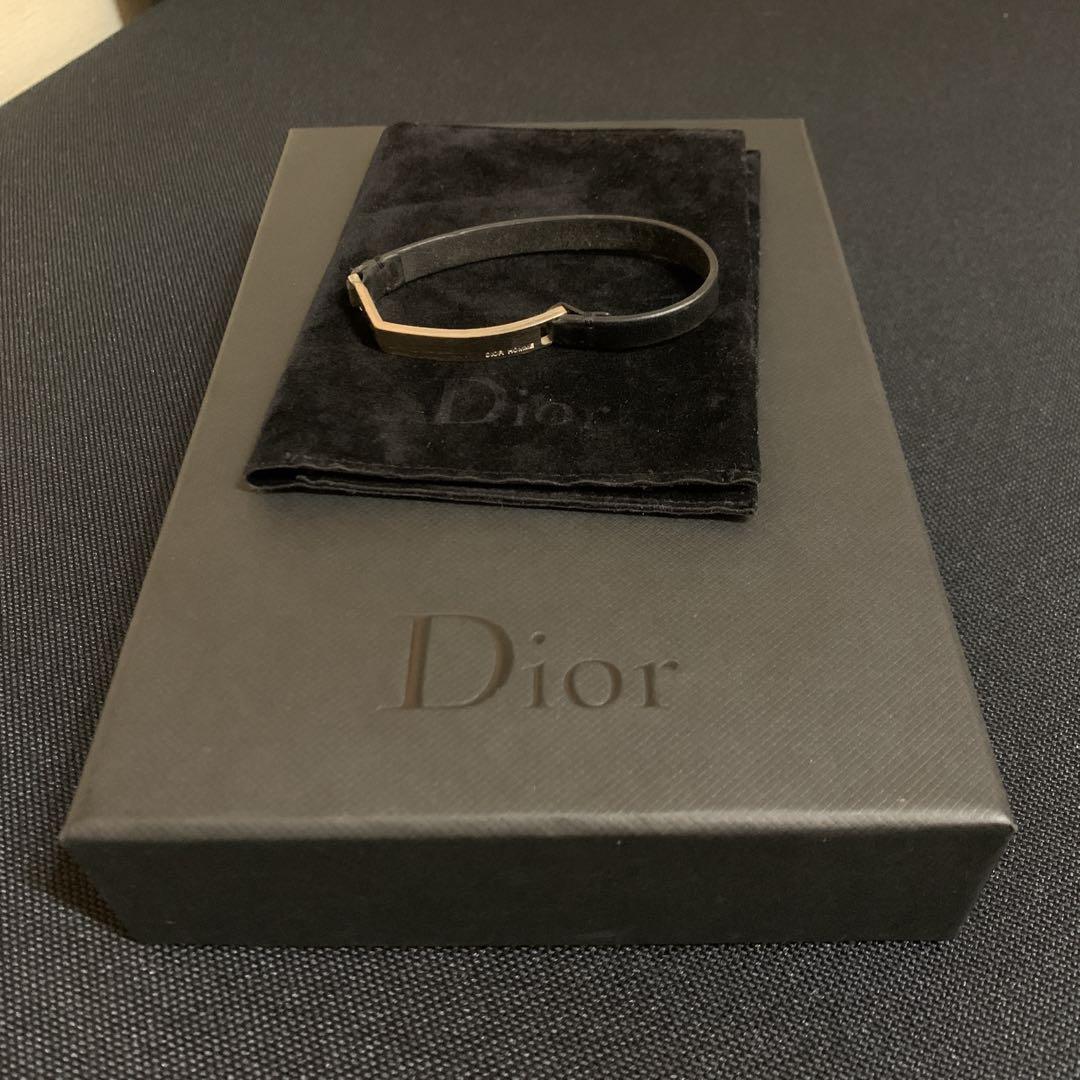 DIOR HOMME レザー&メタルブレスレット