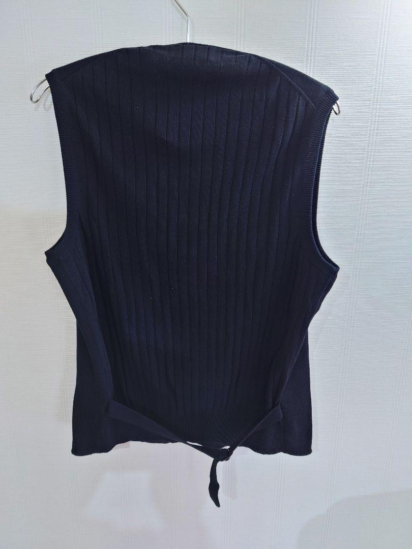 Settefili Cashmere ブラック ベスト gilet ニット ジレ