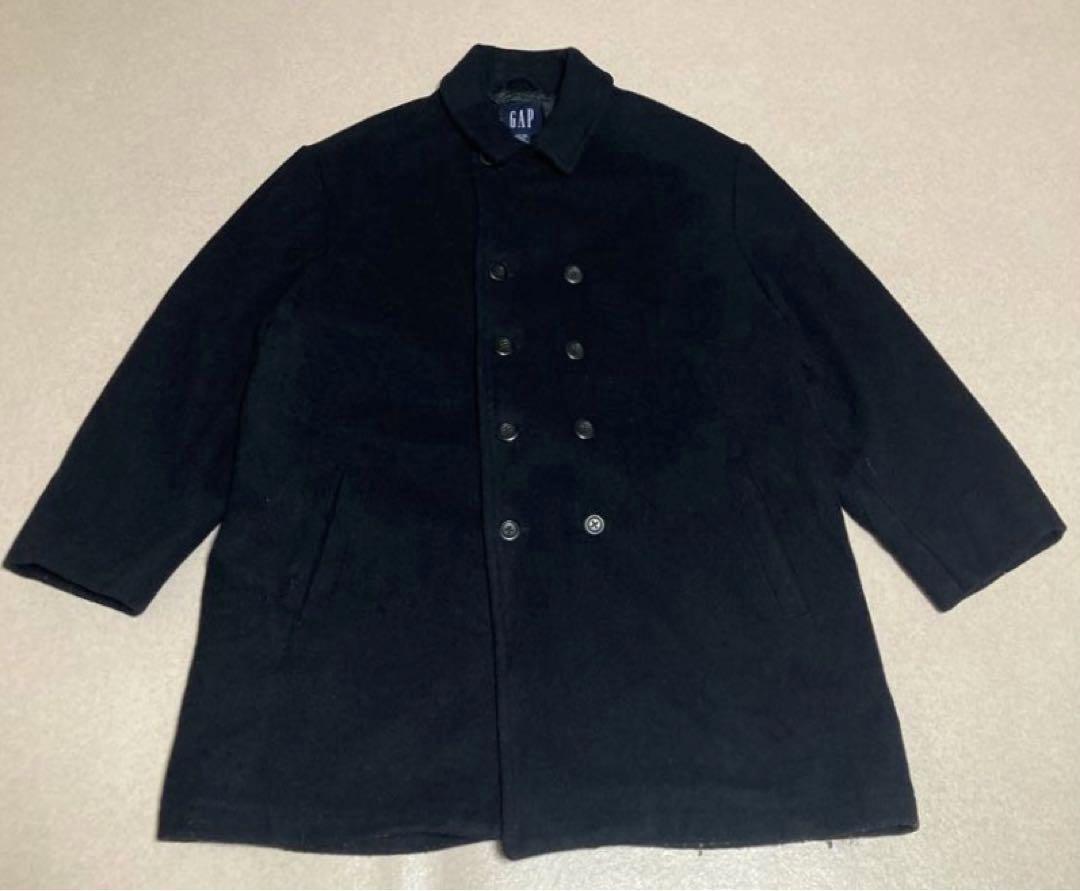 90s OLD GAP pea coat 10 botton BLACK XXL - メルカリ
