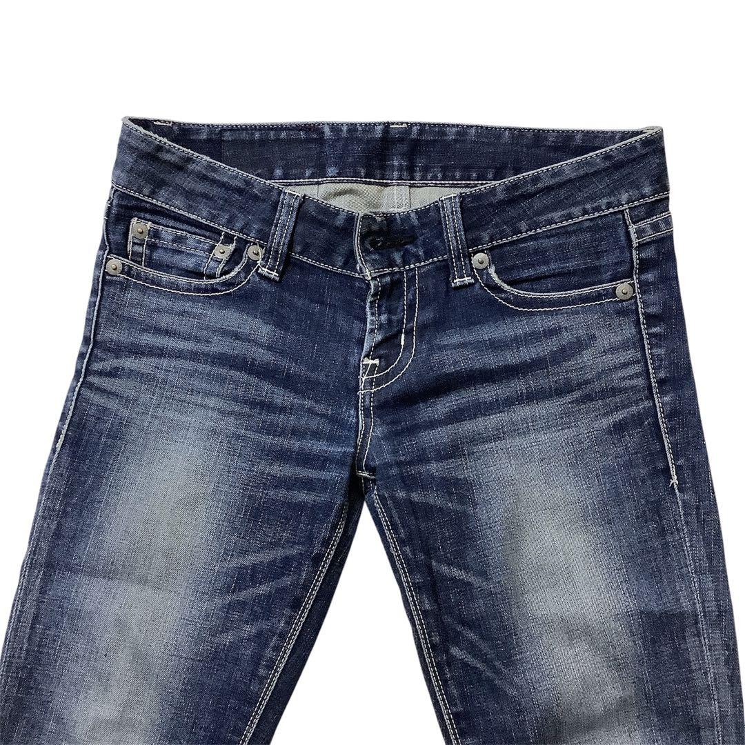 【美品】 MOUSSY デニム 27inch ローライズ ジーンズ 大きいサイズ