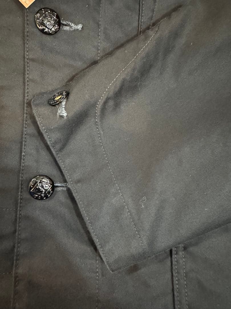 POST O'ALLS ブラックモールスキン カバーオール L POST O'ALLS ブラックモールスキン カバーオール L