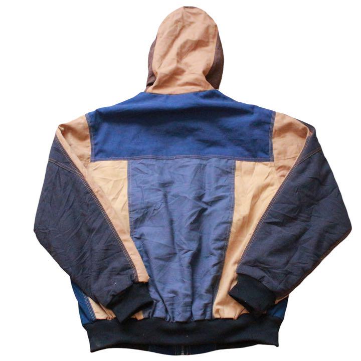 超歓迎人気 Carhartt 希少 フード付 一点物 ZKwIz-m53015826102 カーハート リメイクジャケット 新作超激得