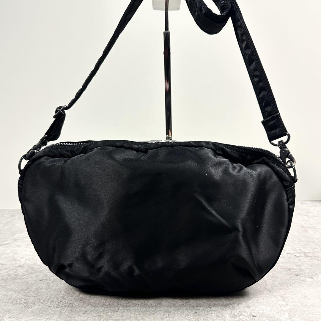 【美品】PORTER ポーター タンカー ショルダーバッグ オーバル ブラック