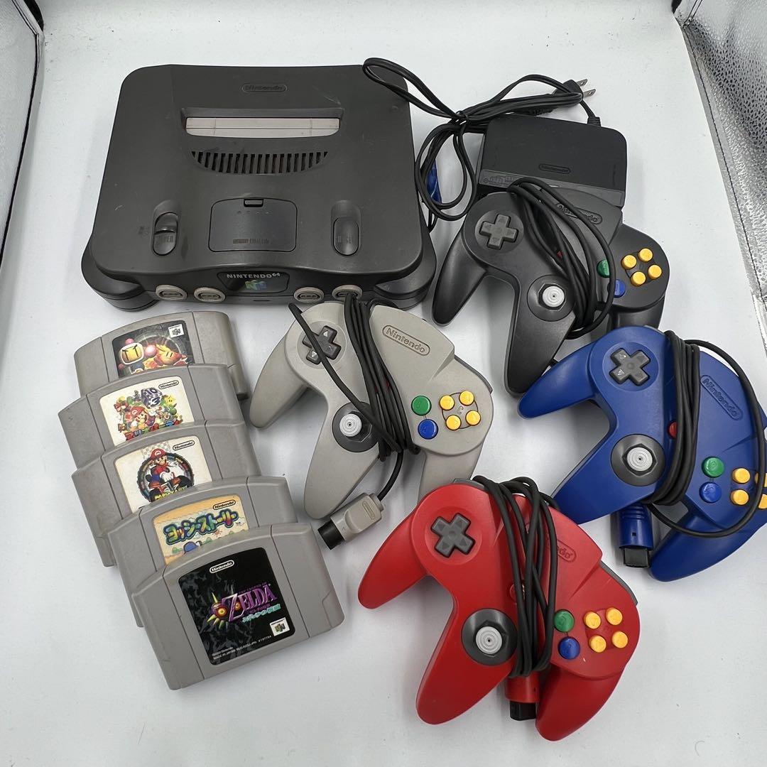 NINTENDO 64 本体 コントローラー4つ ゲーム5本 拡張パック付き
