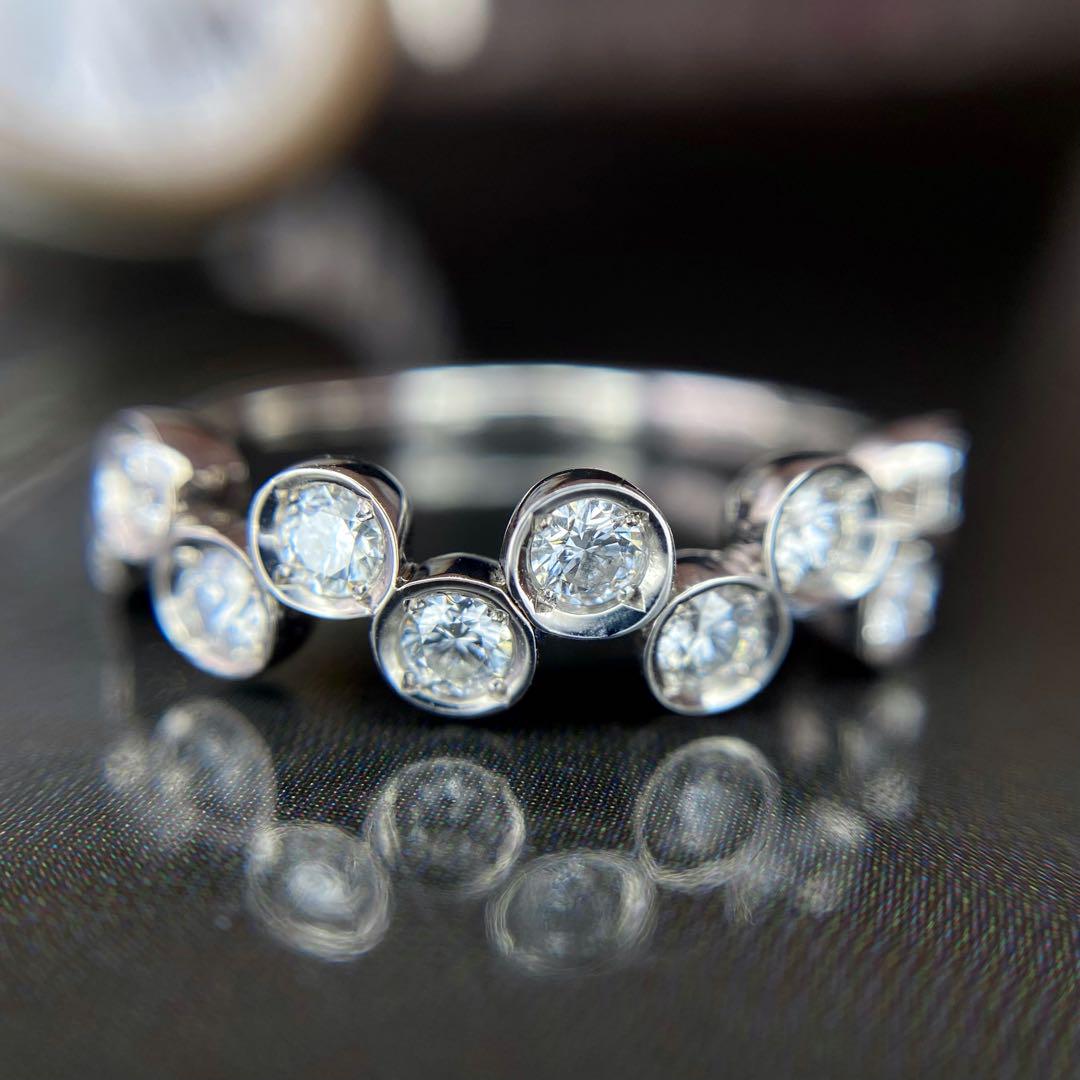 天然 ダイヤモンド H&C ハート&キューピッド 計0.50ct K18WG