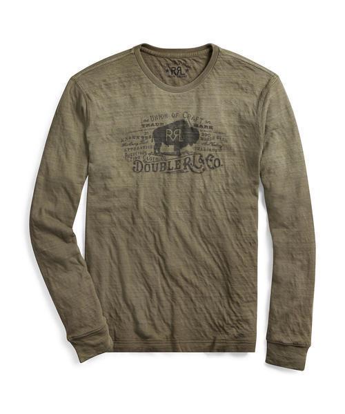 新品 RRL コットン ジャージー グラフィック Tシャツ L