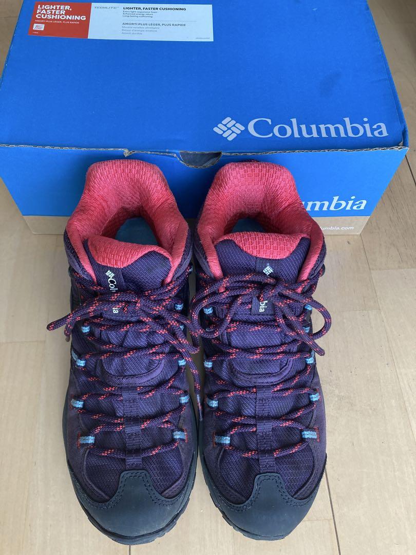 Columbia 登山靴 トレッキングシューズ 紫/ピンク　23cm