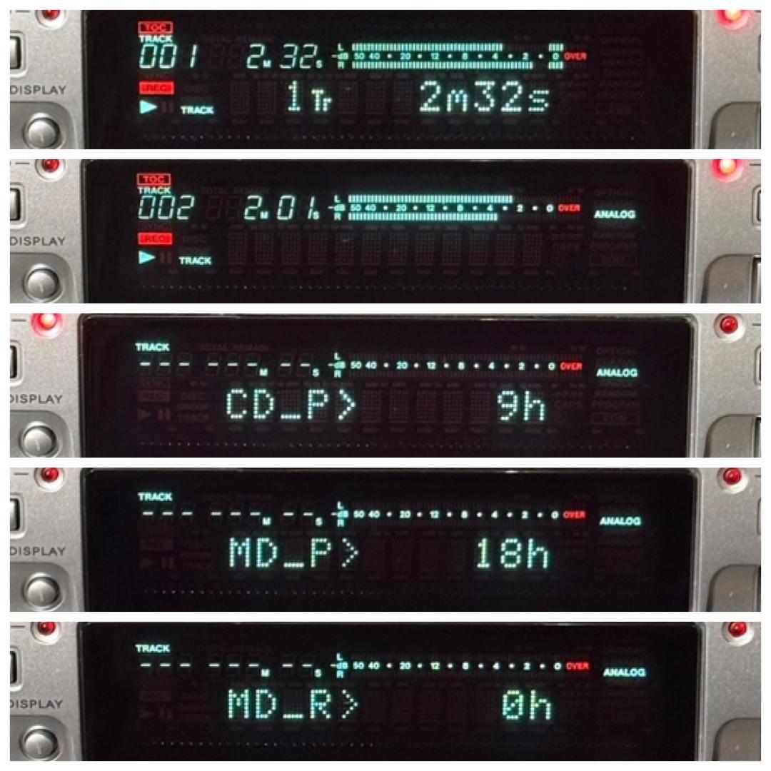 MD録音履歴0時間・TEAC CDプレーヤー/MDレコーダー MD-70CD
