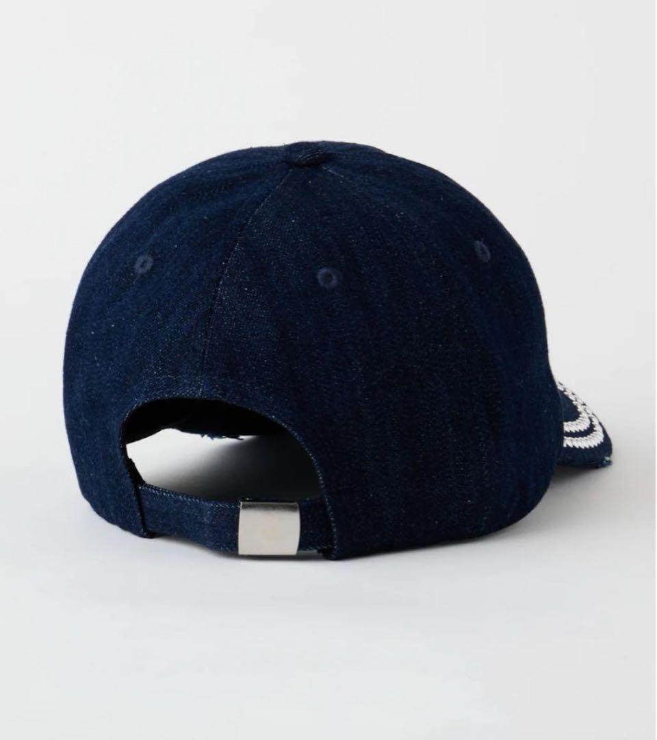 帽子 BEEDEN STUDS DAMAGE CAP NAVY