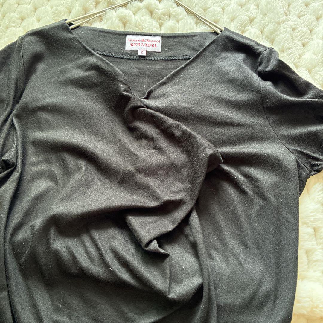 レア　Vivienne Westwood ブラック半袖シャツ　変形　M オーブ レア Vivienne Westwood ブラック半袖シャツ 変形 M オーブ