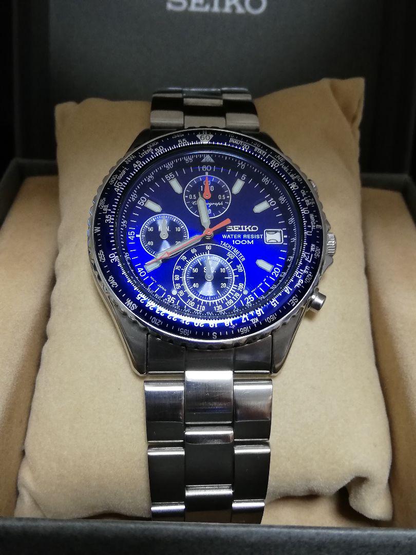 超激得SALE 電池新品 SEIKO セイコー パイロットクロノグラフ V657-8120 SyztC-m53039029166 お得新作登場