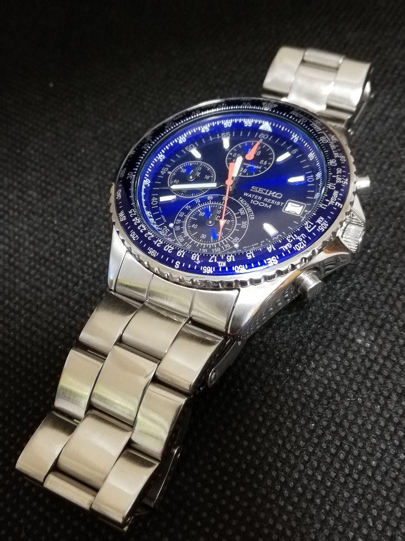 超激得SALE 電池新品 SEIKO セイコー パイロットクロノグラフ V657-8120 SyztC-m53039029166 お得新作登場