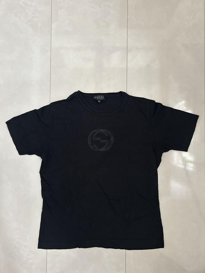 GUCCI Tシャツ ブラック Ｍサイズ Cotton jersey T-shirt with Gucci print in black | GUCCI® US