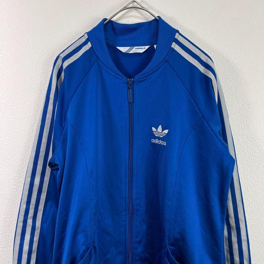 USA古着 adidas アディダス トラックジャケット ジャージ 青