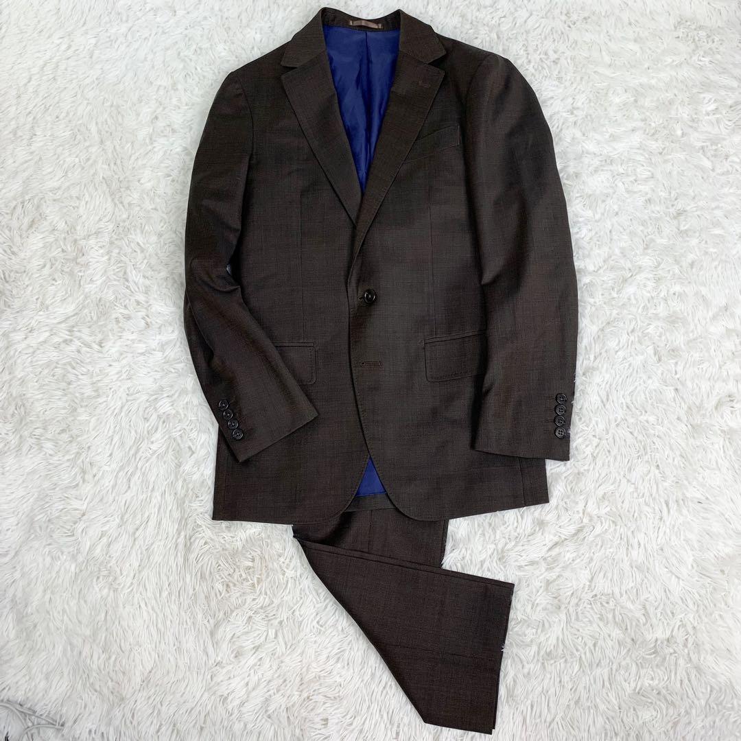 【美品】 GINZA Global Style ビジネススーツ イタリア製生地