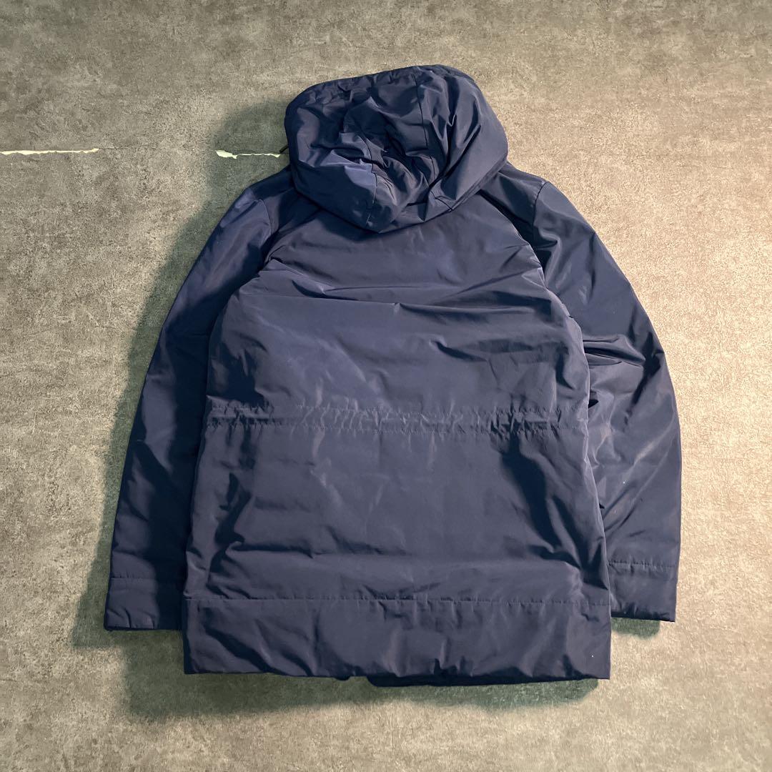 【NIKE】中綿入り　フードジャケット　スポーツ　ネイビー古着6TAS3